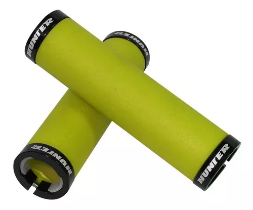Puños MTB/ATB XtasY, negro 135 mm, con abrazadera verde