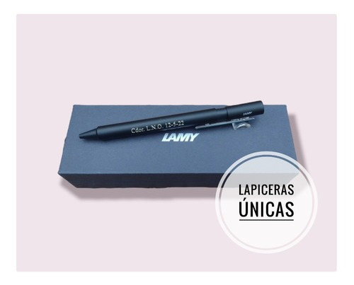 Boligrafo Lamy Pur Negro Mate Lapicera Personalizada