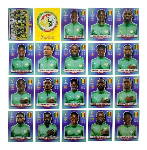 Figurinha Da Copa 2022 Seleção Do Senegal A Pronta