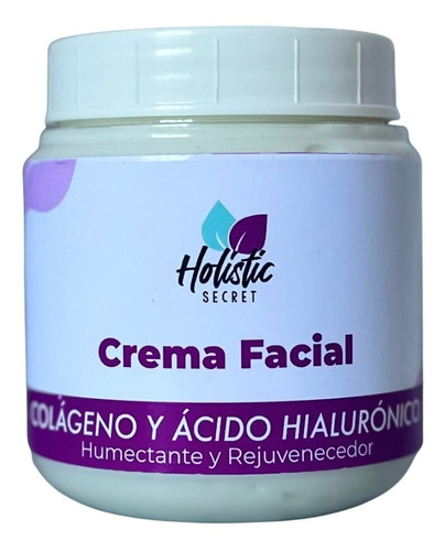 Crema Facial Orgánica Colágeno Y Ácido Hialurónico 250ml