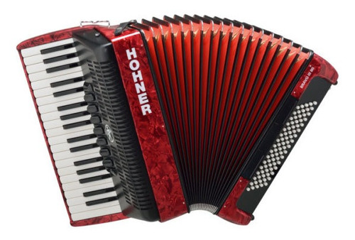 Ftm Acordeon A Piano Hohner Bravo Iii 80 Bajos Rojo