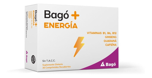 Bago + Energía Sin Tacc Suplemento Ginseng 30 Comprimidos