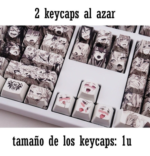 Imagen 4 de 4 de Keycaps Ahegao 2 Keycaps Al Azar Para Teclado Mecanico