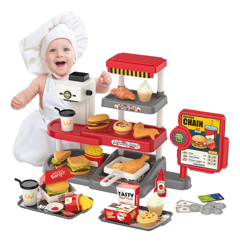 Set 71 Alimentos Niños Hamburguesas Papas Alas Diversion Color
