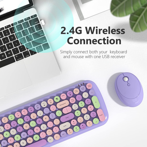 Combo De Teclado Y Mouse Inalámbrico Mofii, 2.4g Teclado Ina