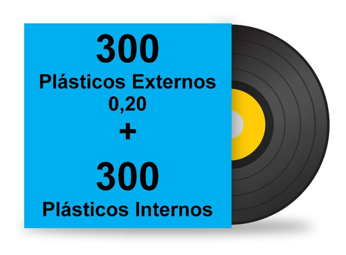 Imagem 1 de 1 de 600 Plásticos Para Lp Disco Vinil. 300 Ext. Grosso + 300 Int