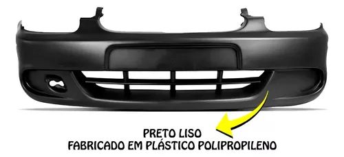 Parachoque Chevrolet Corsa Classic Dianteiro 2000 a 2008 Preto Liso Sem  Furos R2a - 530920 - Autoglass Online