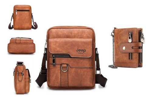 X Maletín Billetera Para Hombre Jeep Messenger Bag