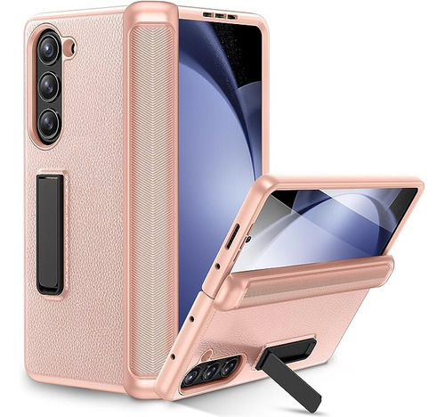 Funda Con Bisagra Para Samsung Z Fold 5 Rosa