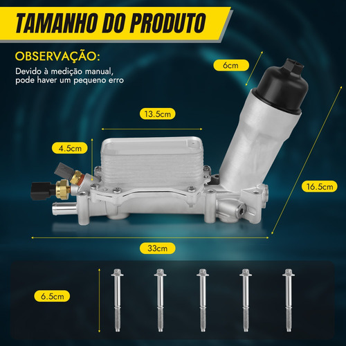 Kit Resfriador Oleo Motor + Sensores Dodge Journey 3.6 V6