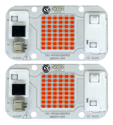 X2 Led Yxo 50w Samsung Quantum Full Spectrum 370-780nm Grow