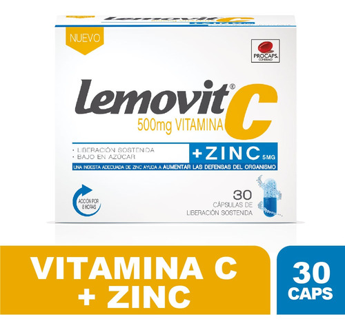 Lemovit C + Zinc 500mg X 30 Capsulas