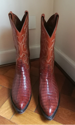 Botas Texanas Cowboy Vintage Tony Lama Caiman Usadas