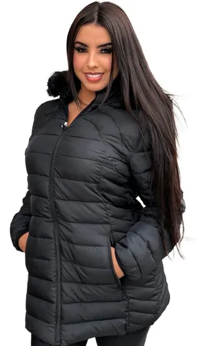 Jaqueta Parka Jaqueta Nylon Feminina Sobretudo Blusa Invern