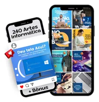 Comprar Pack 240 Artes Canva Informática + Bônus (85 Stories)