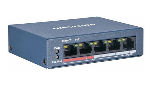 Switch Hikvision De 4 Puertos Fast Ethernet, 2 Puertos Poe 