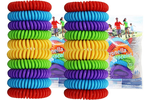 S Pulsera Repelente De Mosquitos, Paquete De 20, Sin Deet,