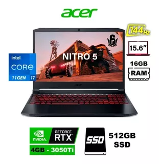 Acer Nitro 5 An515 I7 11va/15.6/16gb/512 Ssd/rtx3050ti 4gb