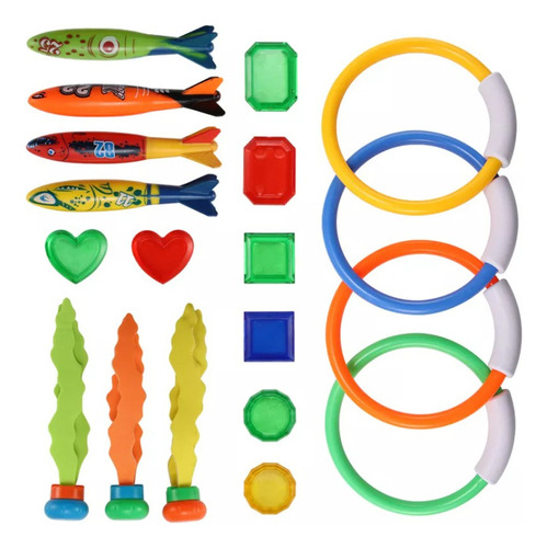 19pc Diving Torpedo Underwater Swimming Pool Toy .