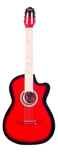 Guitarra clásica La Purepecha GCV para diestros roja sombra barniz brillante