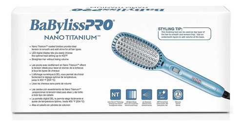 Cepillo Aiisador Iónico Babyliss Nano Titanium Dual Voltage 400f