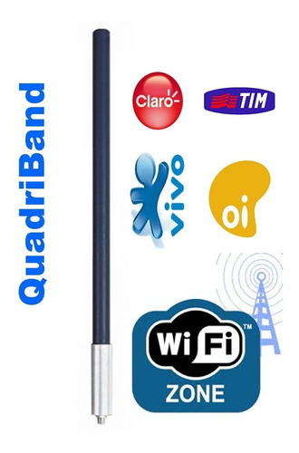 3 Antena Omni Para Repetidor De Celular + 3 Cabos 10 Metros 