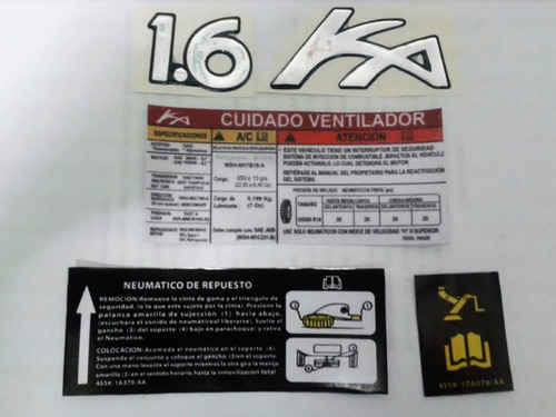 Calcomania Ford Ka Kit Emblema Resina - Cara E Vaca- Maleta