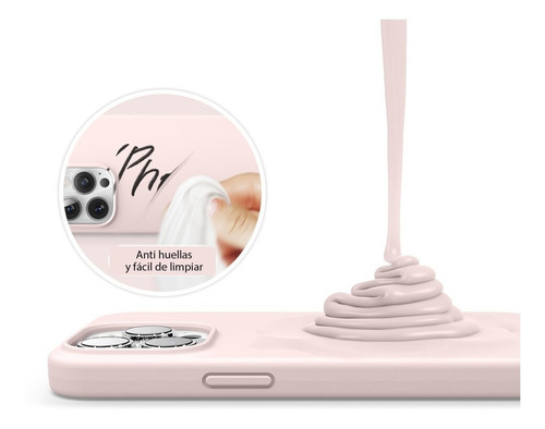 Imagen 2 de 10 de Funda Silicona Gamuza + Vidrio Full Para Todos iPhone 13