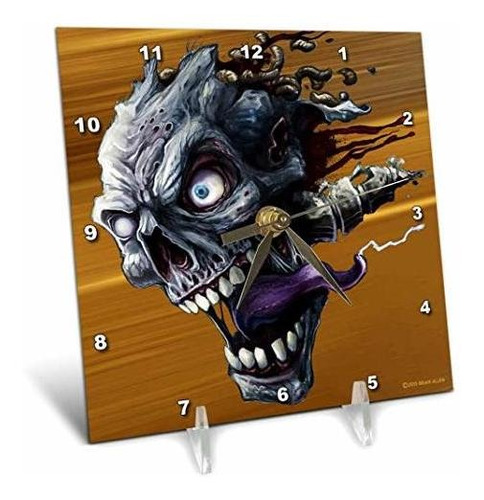 3d Rose Flying Crazy Skeleton Head Con Gusanos Que Salen Rel