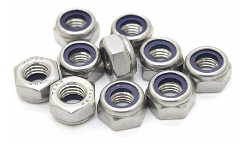 Tuerca Hexagonal C/seguro Nylon M10-1.50 10 Und Ferrepernos