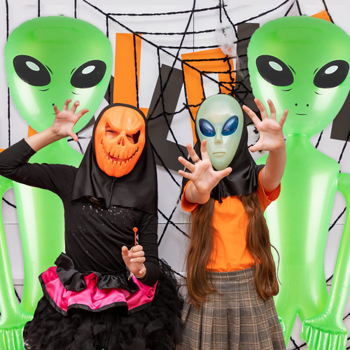 Bedwina Inflable Alien De 1,5 M (5 Pies), Paquete De 2, Colo