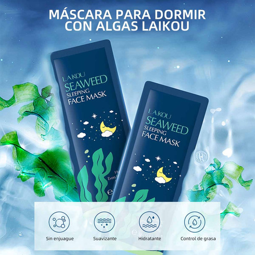 Hr Mascarilla For Dormir De Algas Marinas Piel Hidratantes