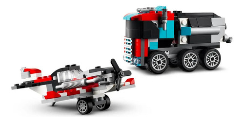Lego Creator 3 En 1 Camion Plataforma Con Helicoptero 31146