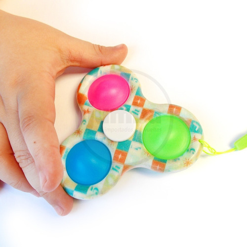 Imagen 2 de 9 de Spinner Pop It Simple Dimple 3 Burbujas Juguete Anti Stress