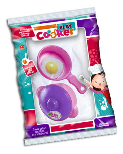 Kit De 2 Panelas + Ovo De Brinquedo Da Play Cooker