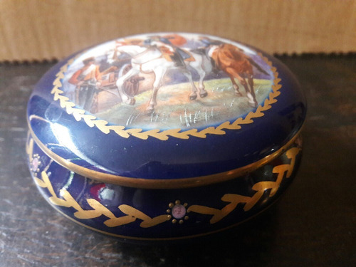 Hermoso Alhajero Caja Pastillero Frances Porcelana Limoges