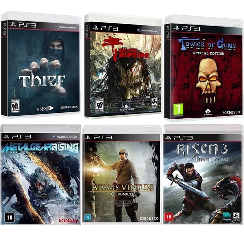 Metal Gear + Thief + Di Riptide + Adam + Risen3 + Tog - Ps3