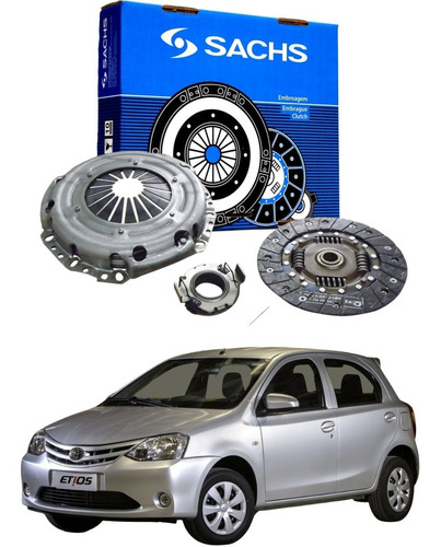 Kit Embreagem Toyota Etios 1.3 1.5 2012 2013 2014 2015 Sachs
