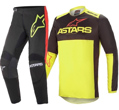 Kit Calça Camisa Offroad Alpinestars Fluid Tripple 21 Mx