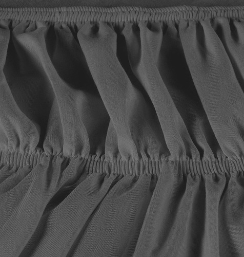 Rodapie Matrimonial Microfibra Tersa Gris Utopia Bedding Gris Liso Matrimonial