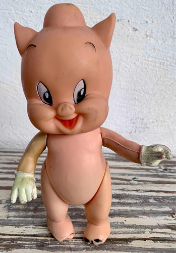 Vintage Muñeco Porky Warner Bros Coleccionable
