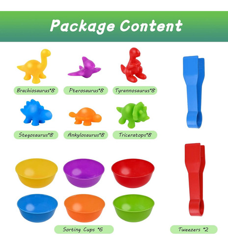 Juegos De Combinar Juguetes De Dinosaurios Para Contar, 56 P