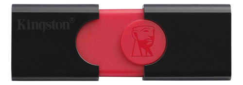 Memoria USB Kingston DataTraveler 106 DT106 16GB 3.1 Gen 1 negro y rojo