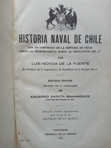 Historia Naval De Chile. Compendio Historia Chile 1818-1891