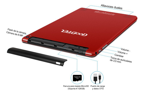 Tableta 10gb+64gb Android 13 Con Funda Mouse Teclado