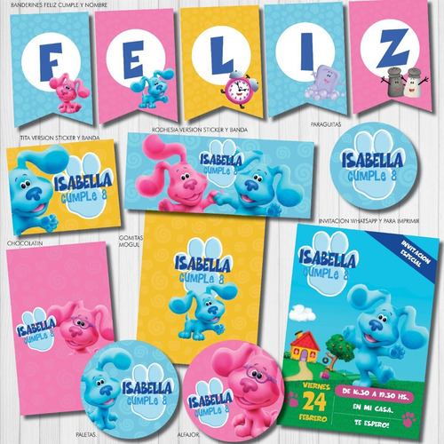 Kit Imprimible Personalizado Las Pistas De Blue Candy Deco