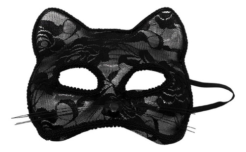 Lshdxd Máscara De Zorro De Gato De Encaje De Halloween Masca