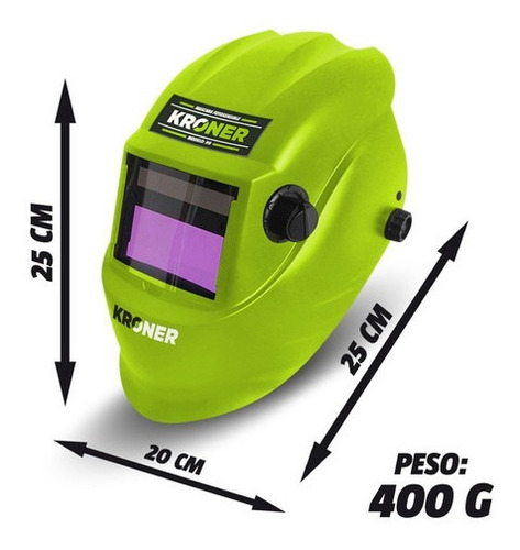 Imagen 2 de 5 de Soldadora Inverter Kroner Mig - Mma 170 Amp (2 En 1) Calidad Profesional Premium + Máscara Fotosensible Verde