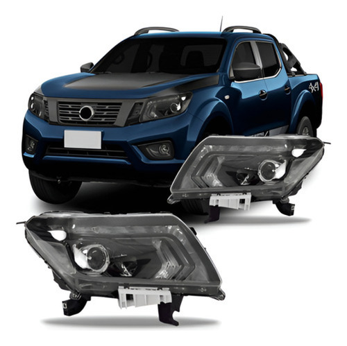 Jogo Farol Frontier Attack Mascara Negra Manual S Led 17/19