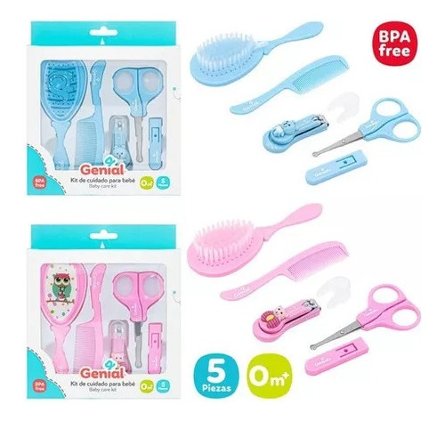 Kit De Cuidados Para Bebe 5pz Marca Genial 